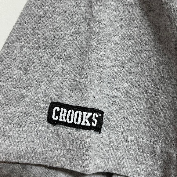 Crooks & Castles Graphic Tee - Medium - Gray Streetwear Logo Shirt - Picture 7 of 8